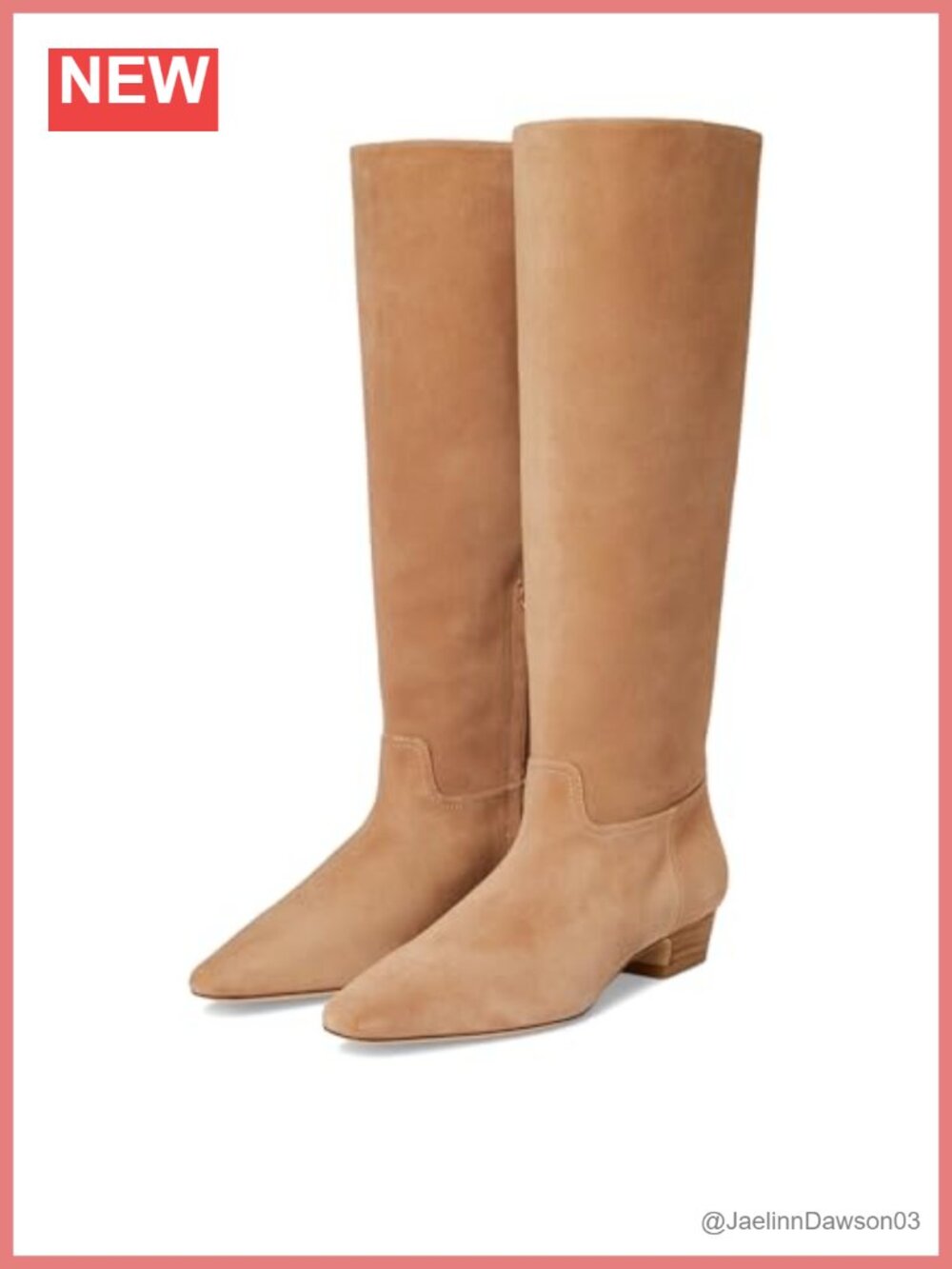 Stuart Weitzman Knee High Leather Block Heel Boots Sz 8.5